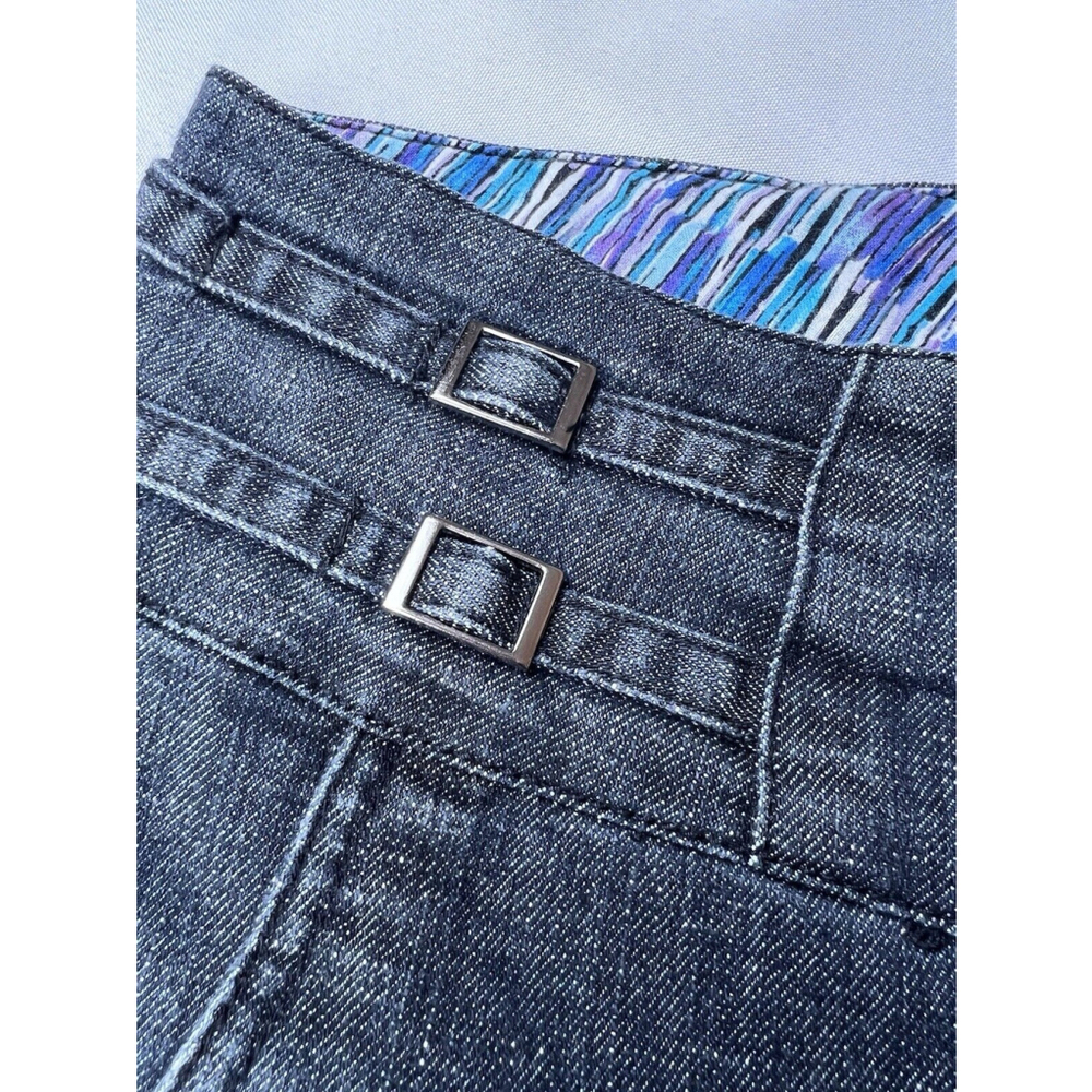 One Song Authentic Denim Women's Bermuda Trouser Shorts Size 10 Mid-rise EUC - Picture 7 of 10